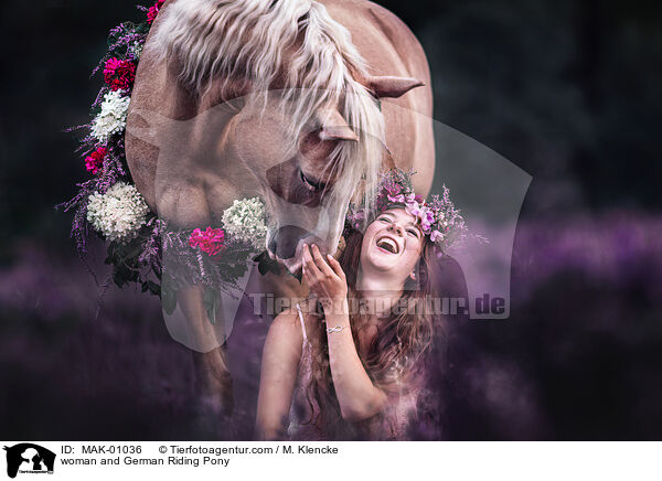 woman and German Riding Pony / MAK-01036