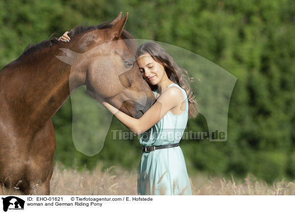 woman and German Riding Pony / EHO-01621