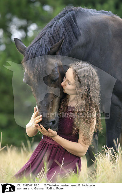 woman and German Riding Pony / EHO-01885
