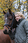 young woman with horse