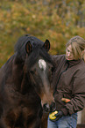 young woman with horse