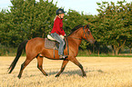 woman rides Pony