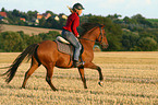 woman rides Pony