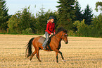 woman rides Pony