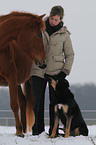 woman and pony