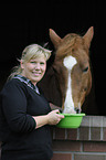 woman with pony