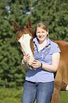 woman with pony