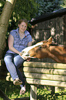 woman with pony