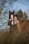 woman and pony