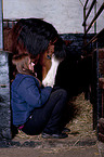 woman and pony