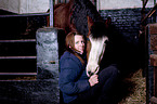 woman and pony