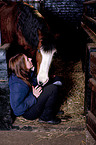 woman and pony