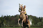 girl rides pony
