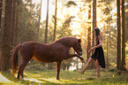 girl and German Riding Pony