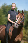 German Riding Pony with woman
