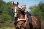 German Riding Pony with woman