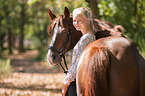 German Riding Pony with woman