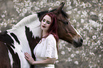 woman and German Riding Pony