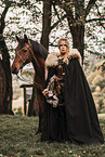 Viking woman and German Riding Pony