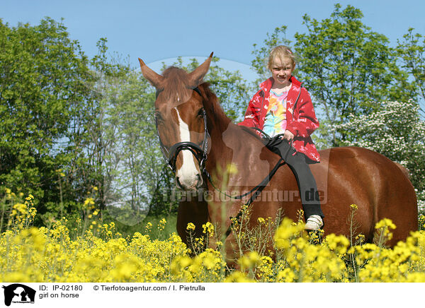Mdchen auf Pferd / girl on horse / IP-02180