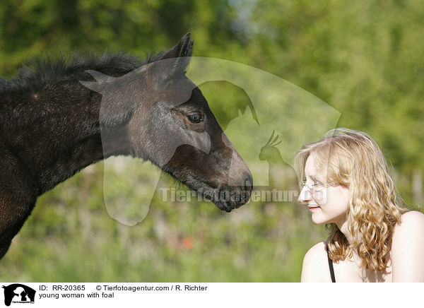young woman with foal / RR-20365