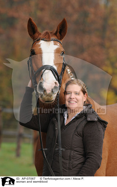 Frau und Deutsches Sportpferd / woman and warmblood / AP-07067