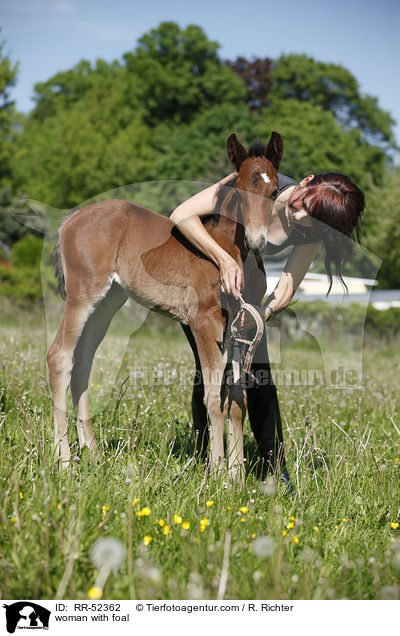 Frau mit Fohlen / woman with foal / RR-52362