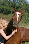 young woman with horse