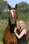 young woman with horse