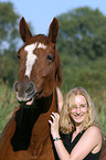 young woman with horse