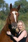 young woman with horse