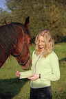 young woman with horse