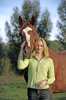 young woman with horse