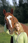 young woman with horse