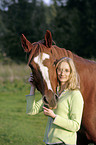 young woman with horse