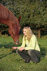 young woman with horse