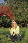 young woman with horse