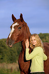 young woman with horse