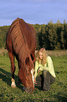 young woman with horse