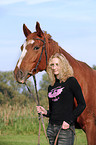young woman with horse
