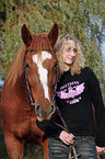 young woman with horse