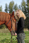 young woman with horse
