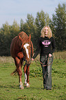 young woman with horse