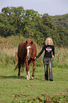young woman with horse