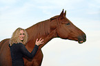 young woman with horse