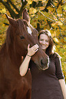 young woman with horse