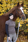 young woman with horse