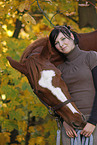 young woman with horse