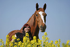 woman and warmblood