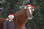 woman and warmblood